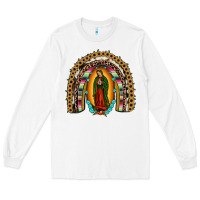 White our lady of Guadalupe rainbow Long Sleeve Tee - JahusDesignShop
