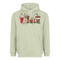 Matcha christmas tree cake and coffee cups Heavyweight Hoodie - MaliasSmallBusiness