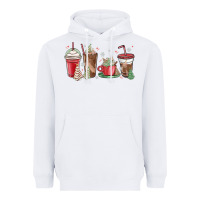 White christmas tree cake and coffee cups Heavyweight Hoodie - MaliasSmallBusiness