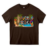 Chocolate Brown puerto rico Heavy Core Tee - Artiststas