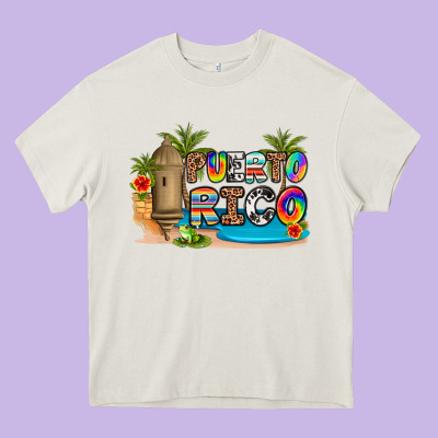 Puerto Rico Heavy Core Tee Designed By Artiststas