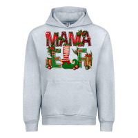 Heather Grey Christmas Mama Elf Urban Hoodie - NancyCooperArtShop