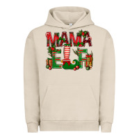 Pigment French Oak Christmas Mama Elf Urban Hoodie - NancyCooperArtShop
