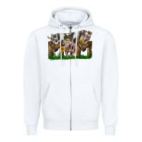 White Western Mom With Spotted Pig And Baby Pig Zipper Hoodie - LillyAllenDesigns