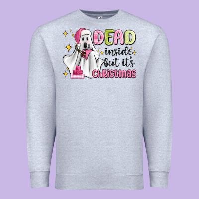 Dead Inside But It's Christmas Premium Sweatshirt Designed By Maliassmallbusiness