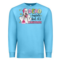 Ocean Blue dead inside but it's christmas Premium Sweatshirt - MaliasSmallBusiness