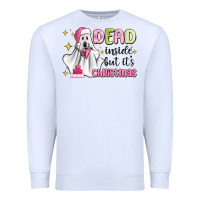 White dead inside but it's christmas Premium Sweatshirt - MaliasSmallBusiness