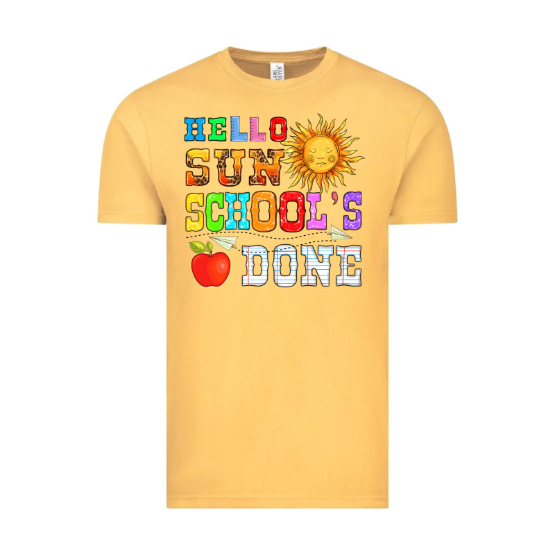 Hello Sun Schools Done Vintage Tee by HRA Design Shop | Teevron