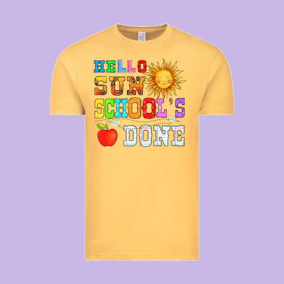 Hello Sun Schools Done Vintage Tee Designed By Hra Design Shop