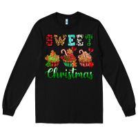 Black sweet Christmas with cupcake Long Sleeve Tee - AdoDesignShop