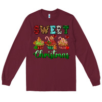 Burgundy sweet Christmas with cupcake Long Sleeve Tee - AdoDesignShop