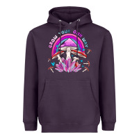 Plum grow your own way crystal and mushroom Heavyweight Hoodie - MaliasSmallBusiness