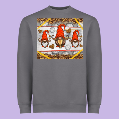 Western Volleyball Gnome Heavyweight Sweatshirt Designed By Hra Design Shop