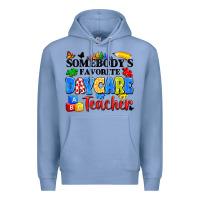 Colony Blue somebody's favorite daycare teacher Premium Hoodie - Artiststas