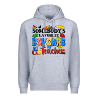 Heather Grey somebody's favorite daycare teacher Premium Hoodie - Artiststas