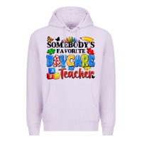 Lilac somebody's favorite daycare teacher Premium Hoodie - Artiststas