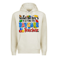 Oatmeal Heather somebody's favorite daycare teacher Premium Hoodie - Artiststas