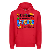 Red somebody's favorite daycare teacher Premium Hoodie - Artiststas