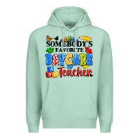 Seafoam somebody's favorite daycare teacher Premium Hoodie - Artiststas