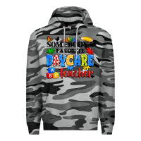 Slate Camo somebody's favorite daycare teacher Premium Hoodie - Artiststas