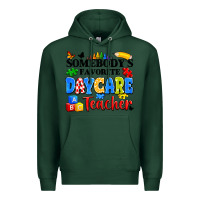 Sports Green somebody's favorite daycare teacher Premium Hoodie - Artiststas