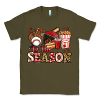 Army Green tis the season baseball Classic Tee - Jasminsmagicworld