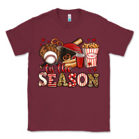Burgundy tis the season baseball Classic Tee - Jasminsmagicworld