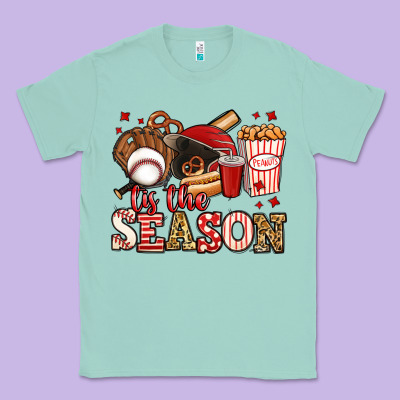 Tis The Season Baseball Classic Tee Designed By Jasminsmagicworld