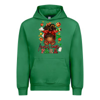 Emerald santa's favorite para afro messy bun Urban Hoodie - texasbilliewilder