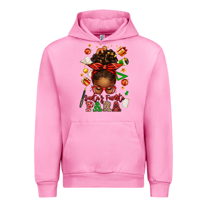 Santa's Favorite Para Afro Messy Bun Urban Hoodie by texasbilliewilder | Teevron