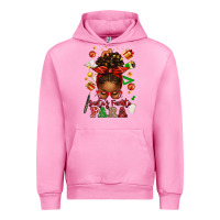 Fuchsia Pink santa's favorite para afro messy bun Urban Hoodie - texasbilliewilder