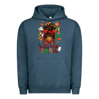 Pigment Midnight Navy santa's favorite para afro messy bun Urban Hoodie - texasbilliewilder