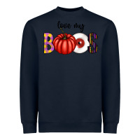 Navy love my boos Heavyweight Sweatshirt - CowhideDigitalArt