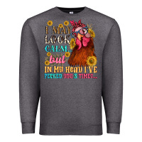 Charcoal Heather i may look calm but in my head i pecked you three Premium Sweatshirt - NancyCooperArtShop