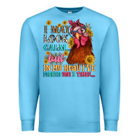 Ocean Blue i may look calm but in my head i pecked you three Premium Sweatshirt - NancyCooperArtShop