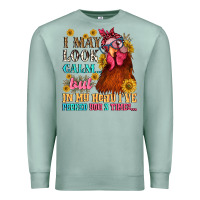 Seafoam i may look calm but in my head i pecked you three Premium Sweatshirt - NancyCooperArtShop