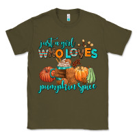 Army Green just a girl who loves pumpkin spice Classic Tee - AdoDesignShop