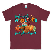 Burgundy just a girl who loves pumpkin spice Classic Tee - AdoDesignShop