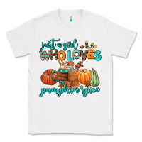 White just a girl who loves pumpkin spice Classic Tee - AdoDesignShop