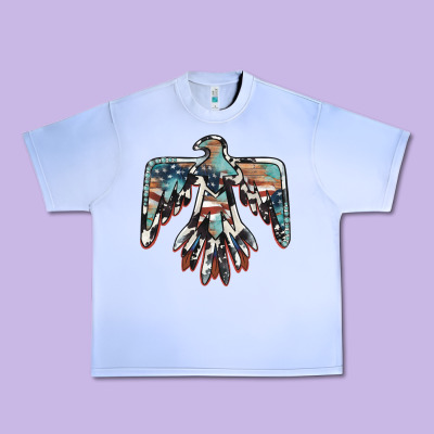 American Flag Thunderbird Urban Heavy Tee Designed By Barkaloodesign