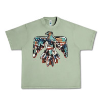 Oil Green American flag thunderbird Urban Heavy Tee - BarkalooDesign