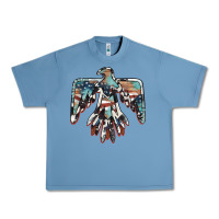 Pebble Blue American flag thunderbird Urban Heavy Tee - BarkalooDesign