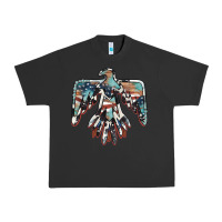 Pigment Black American flag thunderbird Urban Heavy Tee - BarkalooDesign