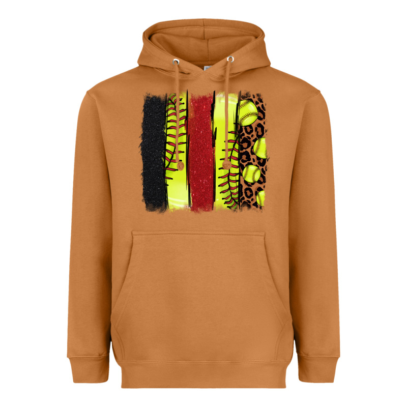 Softball Brushstroke Heavyweight Hoodie by NancyCooperArtShop | Teevron