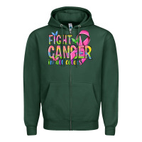 Sports Green fight cancer in all colors Zipper Hoodie - NancyCooperArtShop