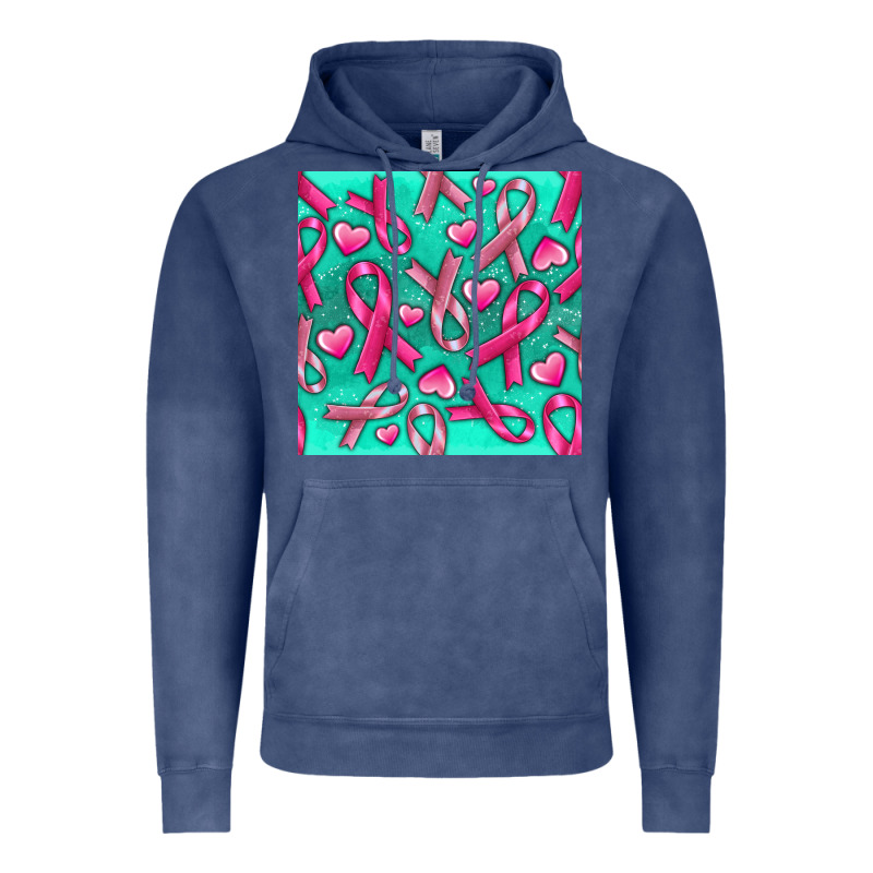 Cancer Ribbon With Heart Vintage Hoodie by texasbilliewilder | Teevron