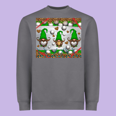 Western Golf Gnome Heavyweight Sweatshirt Designed By Hra Design Shop