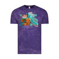 Cloud Purple Winter Ice Skating Boots And Coffee Vintage Tee - FaDigitalArtStudio