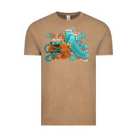 Vintage Coffee Winter Ice Skating Boots And Coffee Vintage Tee - FaDigitalArtStudio