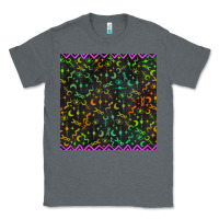 Charcoal Heather halloween witch symbols seamless pattern Classic Tee - BundleAndBundleShop